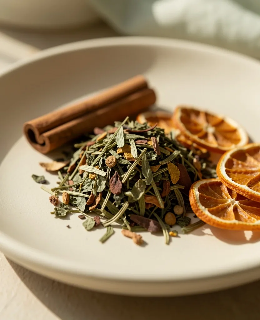 Foglie di tè essiccate e botanici naturali per l'infuso Good body